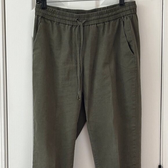 J Crew Green Linen Women's Pants - Picture 1 of 4